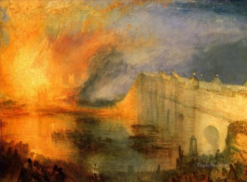 La quema de la Casa de los Lores y el paisaje de los comunes Turner Pinturas al óleo